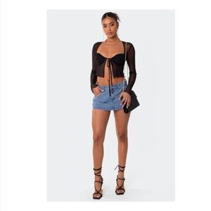 edikted mesh tie front top